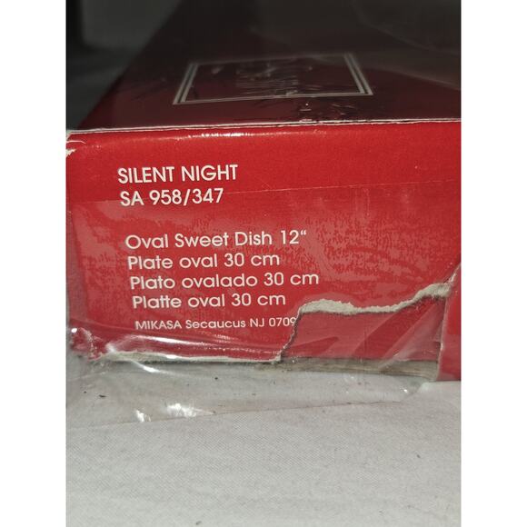 NIDB Mikasa "Silent Night" SA 958/347 Oval Crystal Glass Sweet Dish 12” - Picture 4 of 4
